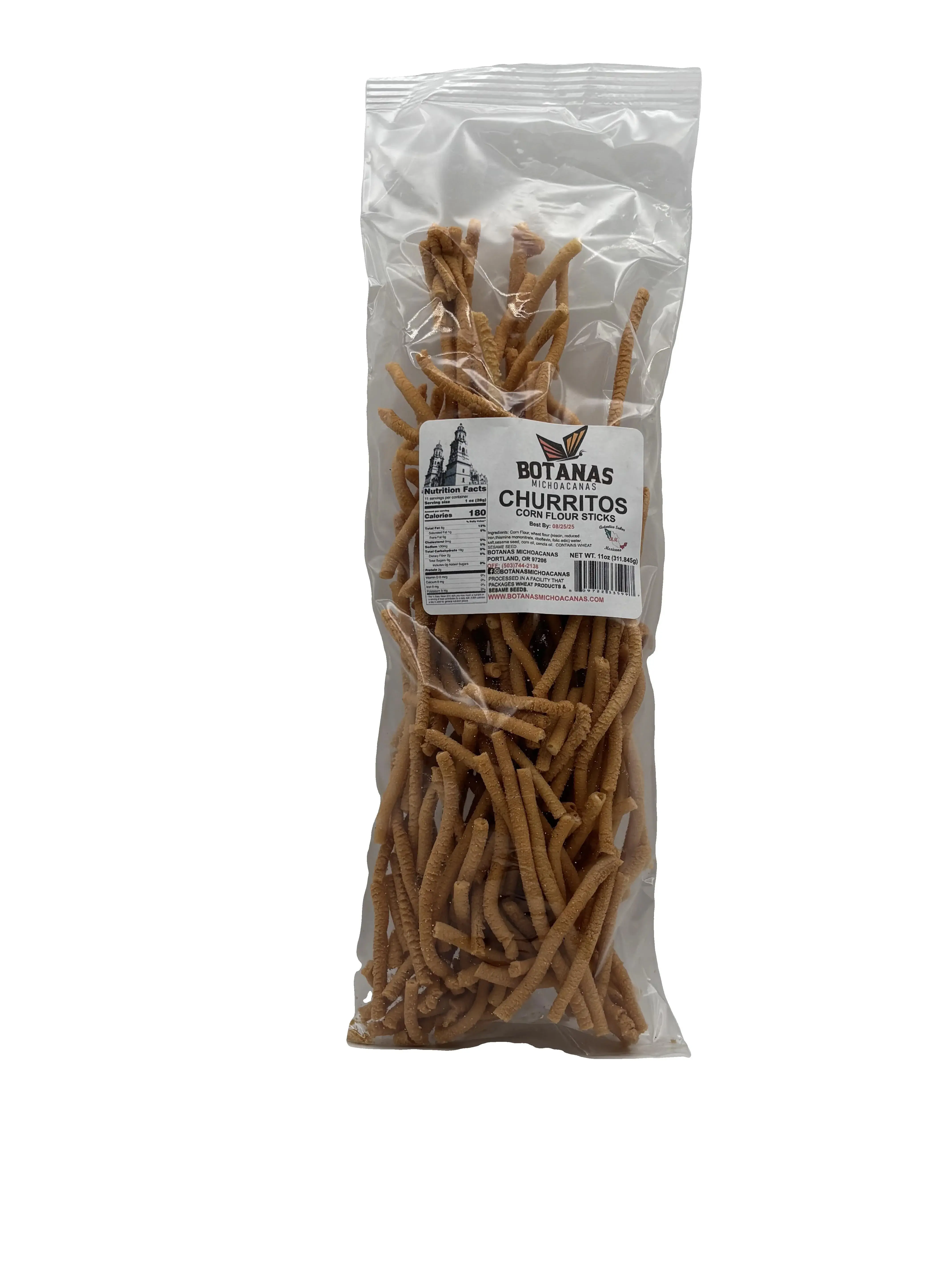 Churritos Michoacana Botanas Mexican Snacks Corn Sticks Chips Crispy 11oz