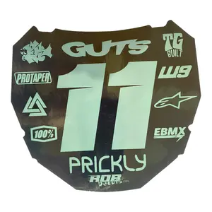 ODI Style Front Number Plate Decal — 11 Logo — Gray