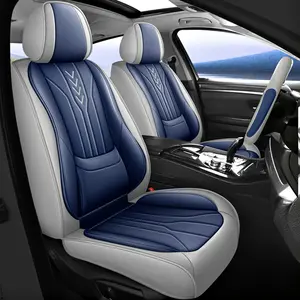 Universal Fit PU Leather Car Seat Covers, Breathable Full Surround Protection, Suitable for All Seasons, Five Seats Compatible, Automotive Seat Covers