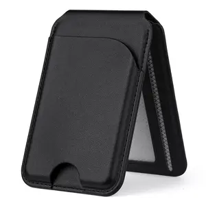 Magnetic Phone Card Holder, PU Leather Durable Magnetic Phone Card Holder, Portable Outdoor Phone Accessories Electronic Gadgets Compatible with iPhone 16/15/14/13/12 Series