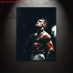 1 piece/set frameless canvas painting print poster, classic digital art, Conor McGregor portrait, a perfect gift for mixed martial arts enthusiasts, ideal gift for bedroom, living room, Creative modern decoration, mural & wall decor, Canvas Prints