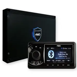 Wet Sounds WS-MC1: Marine Media System with Full-Color LCD Display, Bluetooth, 4-Zone Control
