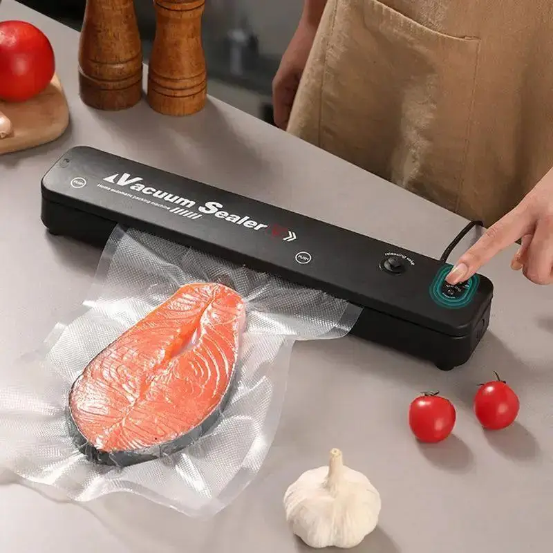 Vacuum Sealer Machine, Automatic Air Sealing System For Food Storage, Compact Design Vacuum Sealer Machine With 10pcs Seal Bags, Household Kitchen App