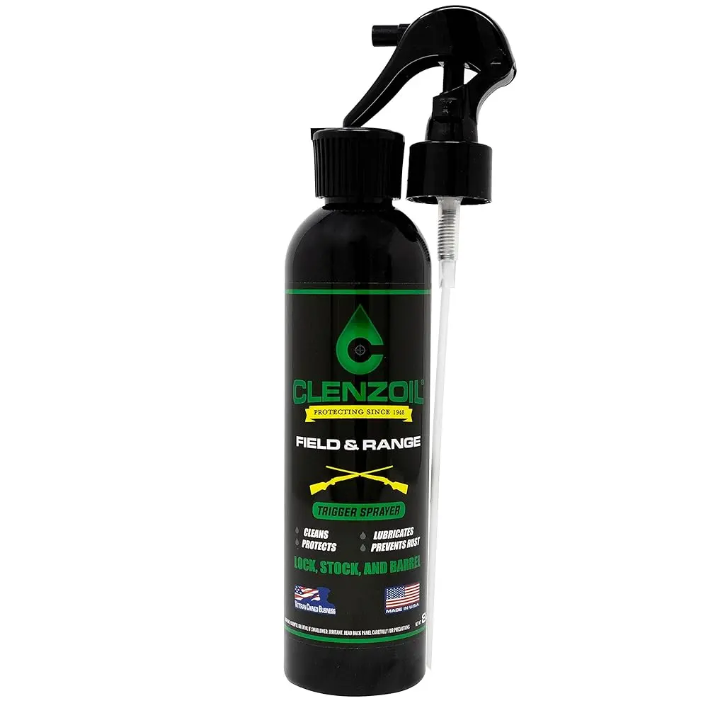 Clenzoil Field & Range Premium Metal Care Formula — 8 oz Trigger Sprayer for One-Step Cleaning, Surface Conditioning & Rust Prevention