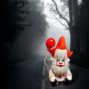 Nightmare Gnomes Horror Movie Pennywise / Funtime gnome/ pennywise inspired character gnomes / garden friends/ horror decor / gnome/ clay