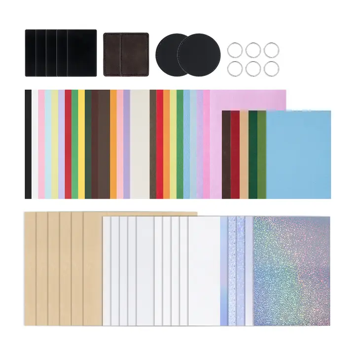 xTool M2 Multi-Material Starter Crafting Kit - 62pcs Felt & Vinyl, Laser-Ready Creative Pack for Personalized Art Projects