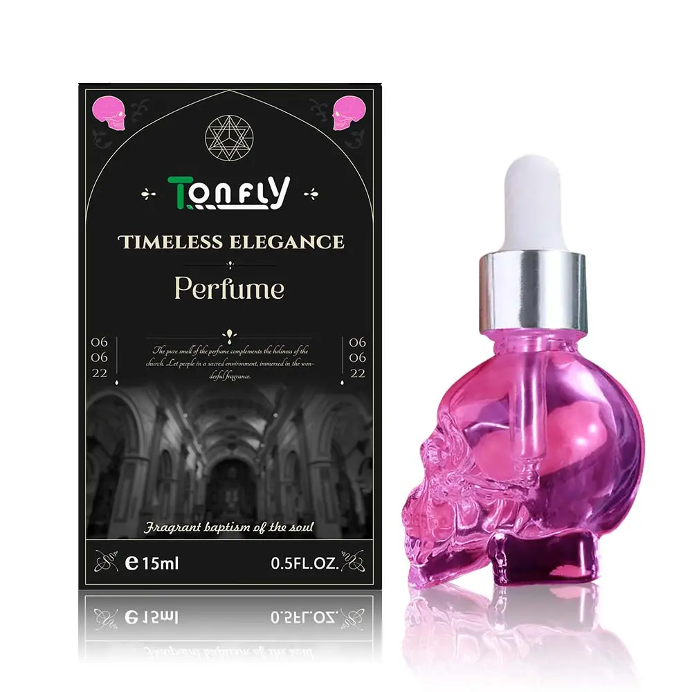 Pink Women's Skull Design Perfume Oil, Scented Long Lasting Fragrance for Women, Captivating Fragrance, Fragrance for Daily Use, Perfume for Women, Cosmetic Gift for Girls, Halloween, High Quality Fragrance