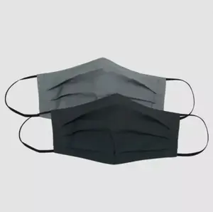 Goodfellow Adult Unisex Cloth Protective Face Masks, 3 Packs of 2 L/XL Cotton Masks with Filter Pocket, Black & Gray for Comfort, Cloth Mask, Protective Face Mask
