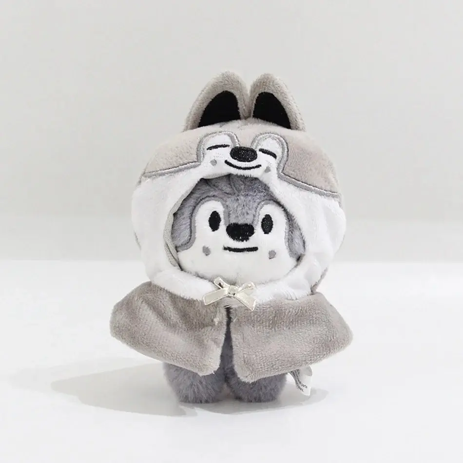 13cm Unisex Collectible Wolf Plush Keychain, Soft Stuffed Animal Pendant, Adorable Cartoon Doll, Perfect Gift for Plush Toy Lovers (Classic Novelty Stress Relief Toy)