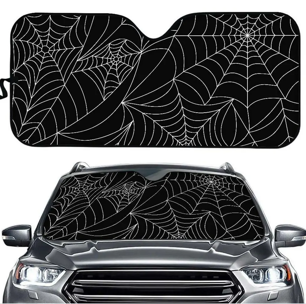 Spiderweb Halloween Goth Emo Car Windshield Sunshade