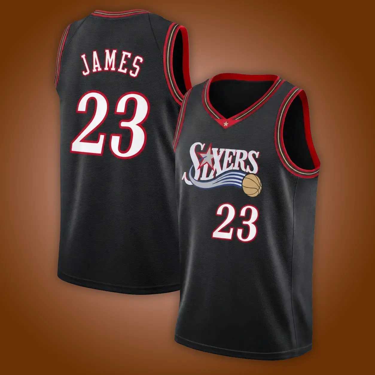 Men's Black Basketball Jersey No. 23 James, Breathable Mesh Sports Tank Top, Basketball Fan Jersey, Quick-Dry Athletic Shirt, Lightweight Breathable Sportswear
