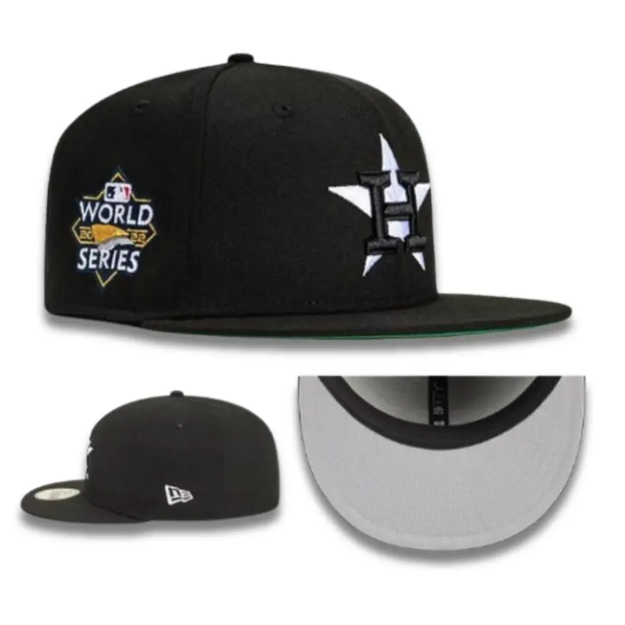 New Era MLB 59FIFTY Fitted Cap - Houston Astros, New York Yankees, Los Angeles Dodgers, Atlanta Braves, Boston Red Sox, Chicago White Sox Baseball Hat, Side Patch Collector Edition, Flat Brim Streetwear Hip Hop Fashion, Gorras, Gorra Beisbol, TikTok Viral