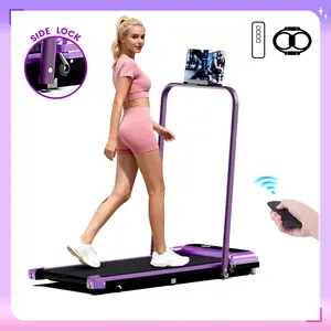 【2026 New Products Adjustable Incline】  Foldable Treadmill, Low-Noise Motor Walking Pad, 265lbs Weight Capacity, Remote Control & Wheels for Easy mobility, Comes with Free Resistance Bands