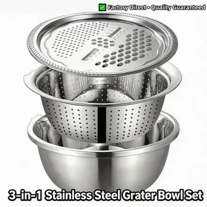 3-in-1 Vegetable Slicer Chopper, Veggie Chopper, Rice Washing Vegetable Washing Draining All-in-One Multifunctional, Fast Slicing Shredding, Kitchen Fruit Vegetable Prep Tool for Home, Vegetable Slicer Dicer
