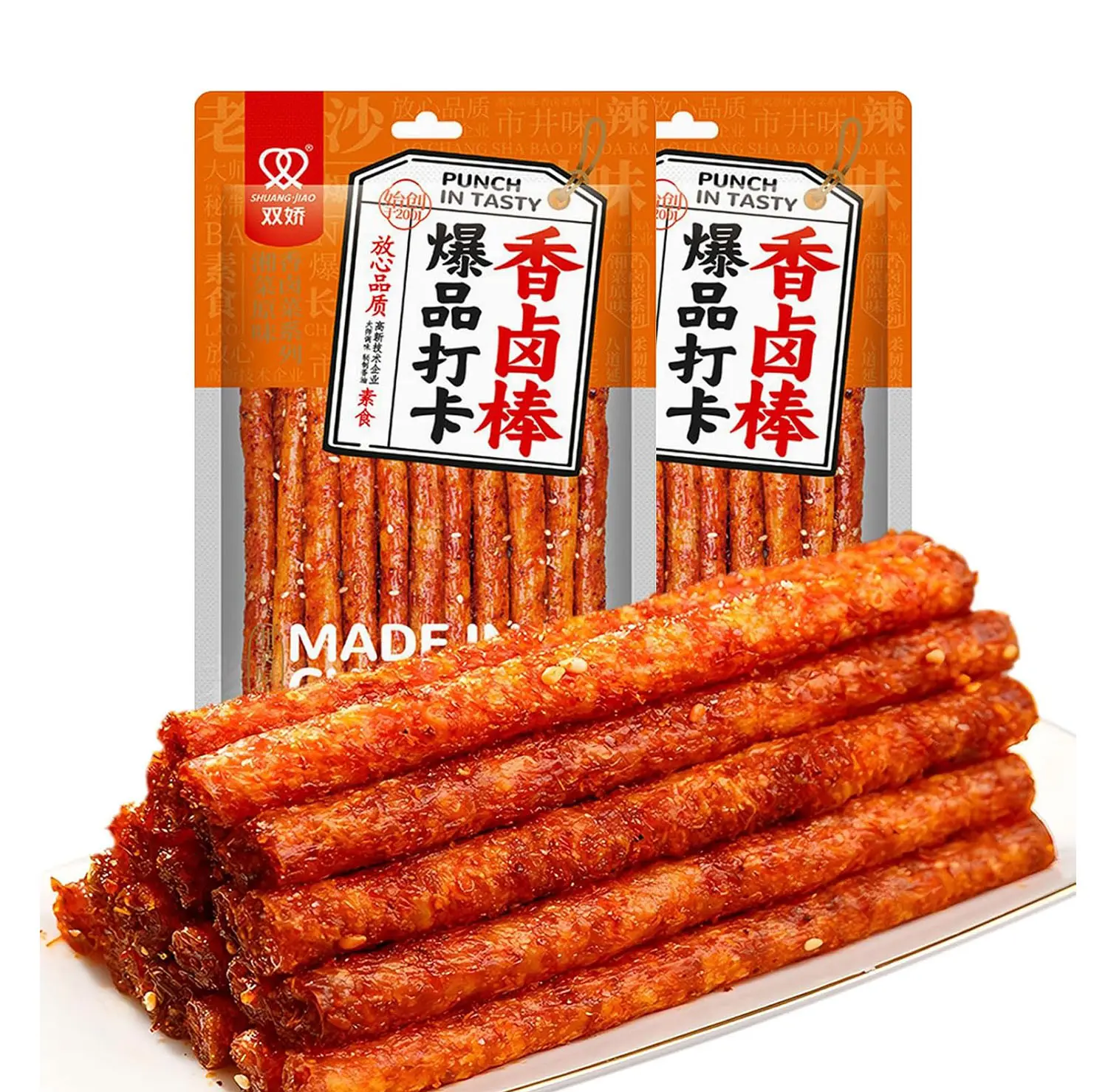 SXETBEAN 2 Packs Latiao Spicy Strips, Chinese La Tiao Snack, 108g/3.8oz per Pack (2 Packs, Spicy)