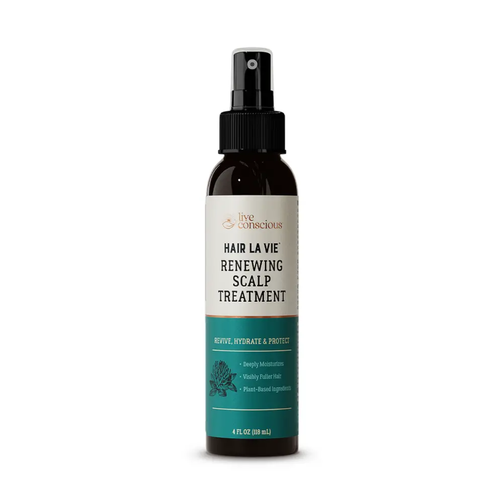 Live Conscious Hair La Vie Renewing Scalp Treatment - Hair Thickening Spray & Scalp Treatment - Lightweight Formula - Add Volume to Hair & Soothe Scalp for Hair Growth