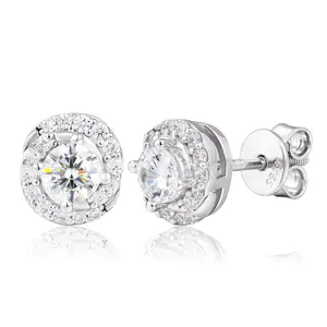 【#E623】Handwriting-Inspired Earrings UCCIYO Lab-Created Moissanite Earrings For Women S925 Sterling Silver Stud Earring Men Hip Hop Jewelry Couple Gift