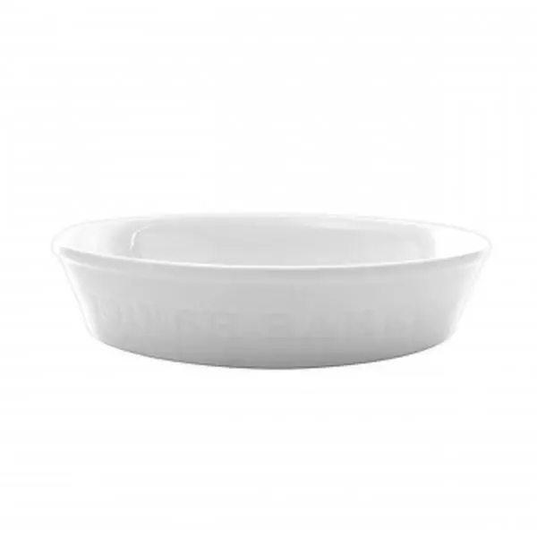 Our Table 133007.01 9.5 in. Simply Round Porcelain Fresh Baked Pie Plate, White
