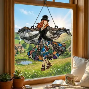 Fleetwood Mac Rumours Stevie Nicks Acrylic Suncatcher, Rhiannon Witch Coven Landslide Suncatcher, Colorful Light Catcher, Music Home Décor, Gift For Fans, Queen of Rock Acrylic Hanging Suncatchers