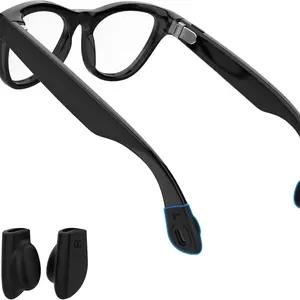 Amazon Smart Glasses Ear Clips (2nd Gen Compatible) - Non-Slip Silicone Elastic Glasses Retainers Ray-Ban Glasses Case Compatible with Meta Wayfarer / Skyler / Headliner