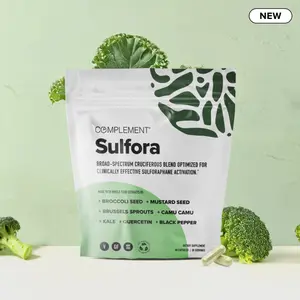 Sulforaphane for Detox, Longevity, Energy, & Immunity – Science-Backed Broccoli Seed Formula | COMPLEMENT Sulfora - 60 Vegan Capsules