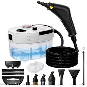 Pzz High-Power Rapid Heating Handheld Steam Cleaner - 5 Multi-Function Nozzles, Large Capacity, and Dual Safety Auto-New Power Protection (Kitchen, Sofa, Floors, Bathroom, Air Conditioner, Refrigerator, Car)  steam cleaner for house, mothersdaygift tiktok