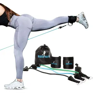 Glute-Tastic - Ankle Kickback Strap with Resistance Bands for Butt & Hip Exercises
