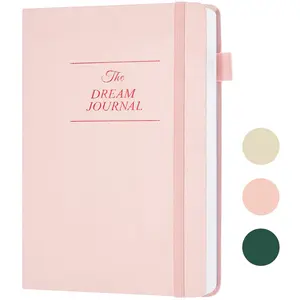 Dream Journal – Hardcover Dream Notebook, Guided Dream Diary to Record and Track Your Dreams, Interpretations and Thoughts before Sleeping. Ideal Gift for Women, Girls, Men(Pink)