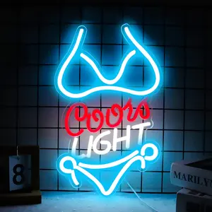 Crs Light Neon Sign, Bikini Shape, USB Powered Adjustable Brightness, Wall Decor Art Atmosphere Lighting, Wall Mounted Lights, Suitable for Bar Restaurant Office, Neon Lamps, Neon Accent Lights, Adjustable Lights, Led Neon Lights