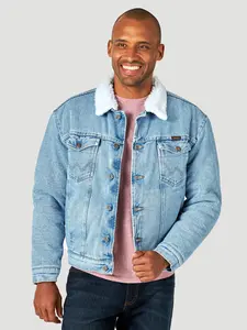 Wrangler Light Denim Western Sherpa Jacket