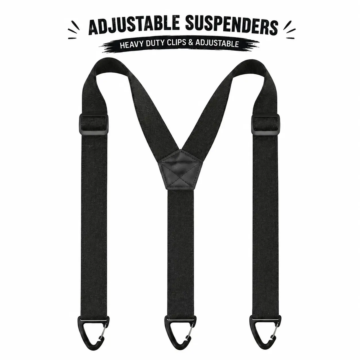 Men's & Women's Hidden Clip On Suspenders 1.5 Inch Wide Adjustable Invisible Suspenders with 3 Snap Loops for Casual Dress Pants and Work Trousers