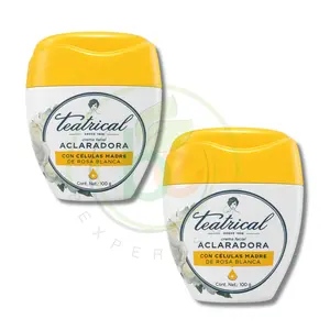Teatrical Genomma Lab 2 Pack Special Bundle TEATRICAL CELULAS MADRE CREMA 100g - Radiant Daily Hydrating Nourishing Cream with Rosa Blanca Stem Cells