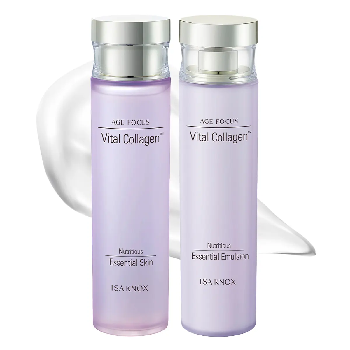 ISA KNOX - Age Focus Vital Collagen Essential Skin Toner & Emulsion Set | ULTRA-ABSORBENT COLLAGEN PREMIUM KOREAN SKINCARE