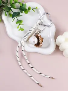 Cool Baseball Keychain Set, Mini Bat & Glove Design, Trendy Cute Keychain, Vibrant Colors, Perfect Gift for Sports Lovers, Friends, Daily Use Accessory