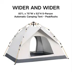 Sturdy Foldable Windproof Camping Tent - 4-5 Person Family Size, 86.8"L x 53.2"W x 78.8"H, Automatic Quick-Opening, Easy Setup, All Seasons Portable Multi-Function Outdoor Tent, Sturdy Tents, Tent Foldable
