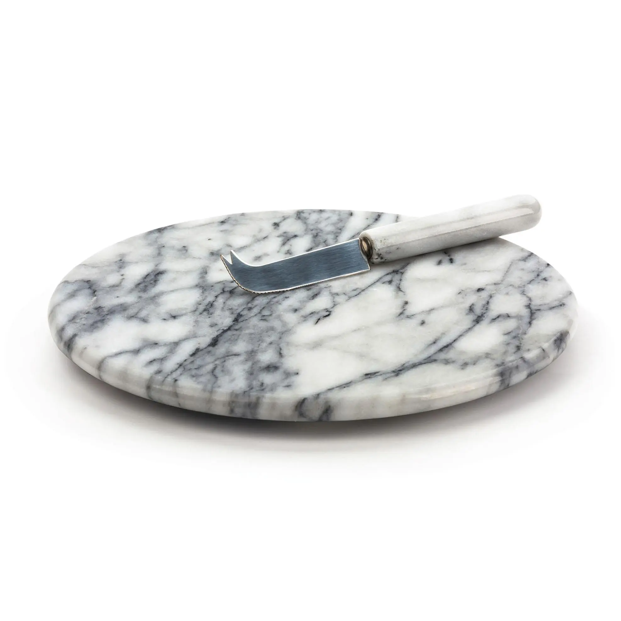 RSVP White Marble Cheese Board Set
