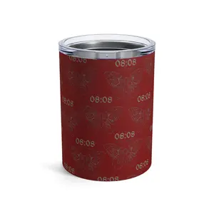 Red Tumbler 10oz, Angel Number 808 Accept Yourself, Numerology Gift, Positive Energy Cup, Manifestation Gift, Law of Attraction Gift