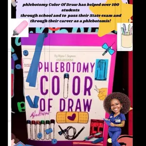 *Original*  Author selling my book Phlebotomy Color Of Draw Phlebotomy Study Guide Coloring Book With order of draw and Everything to pass School or State Test For Lab Professionals And Phlebotomist Career Advancement