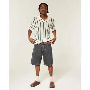 Hollister Dragon Graphic Baggy Jean Shorts