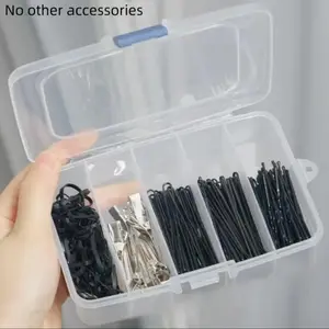 5-grid Clear Storage Box, 1 Count Portable Dust-proof Jewelry Storage Box, Hairpin & Small Item Holder, Home Organizer for Travel, Multi Compartment Design, Beauty Supplies Organizer, Plastic Storage Boxes