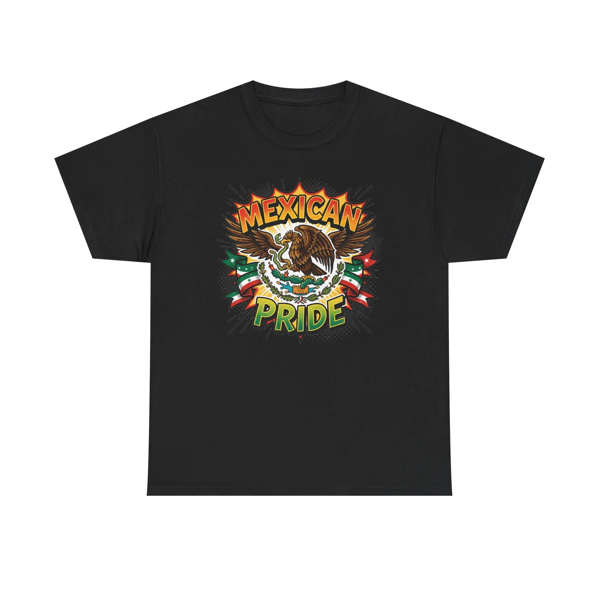 Mexican Pride Eagle Graphic Tee | Mexico Flag Colors, Aztec-Inspired Design