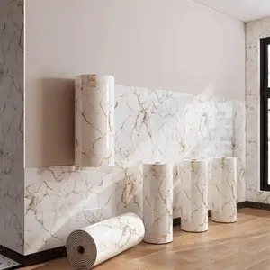 Rental kitchen upgrade essential marble self-adhesive wall stickers, Marble Pattern Wallpaper, easily transform walls, stylish design refreshes home with refined modern style Living Room, Decorative Wallpaper