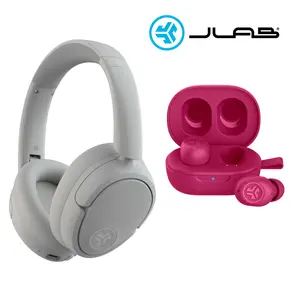 JLab JBuds Lux ANC Headphones Cloud & JBuds Mini Pink Gift Set