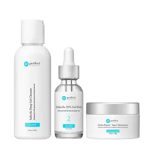 Perfect Image CLEAR Bundle – Salicylic Deep Gel Cleanser, Salicylic 20% Gel Peel, Hydra-Repair Super Moisture – Clarify, Exfoliate & Hydrate