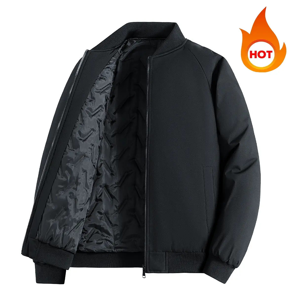 Men's Vintage Bomber Jacket, Regular Fit Polyester Top with Long Sleeves, Casual Zip Up Pilot Style Menswear for Autumn Winter, Tops, Longsleeves, Uniform, Stylish, Baseball