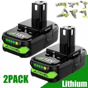 2-Pack 18V 3600mAh Lithium-Ion Battery Replacement for Ryobi 18V Battery Compatible with Ryobi Battery 18V Tools and Chargers