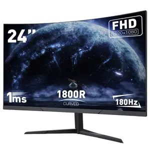 24” FHD Slightly Curved Gaming Monitor - 1080P,180Hz,1ms,Fast IPS,HDR,Extreme Low Motion Blur Sync,G-SYNC Compatible,Eye Care,HDMI,DP,Display HDR400