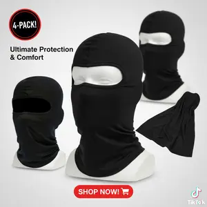 4 Pack Balaclava Ski Masks  Full Face Cover Hood for Men & Women | Breathable Outdoor Face Protection Mothers Day Gifts for Mom Grandma - Birthday Day Gifts for Women
