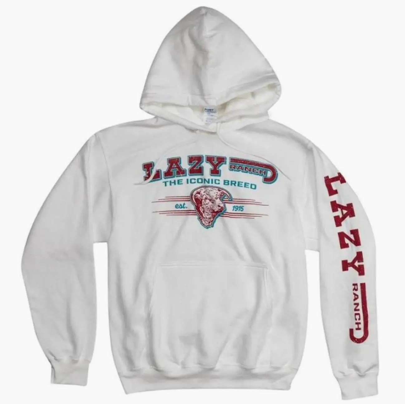 Lazy J Ranch Iconic Cattle Breed Hoodie, Western Cowboy Pullover Hoodie, Ranch Wear Country Rodeo Outfit, Rustic Western Fan Apparel 5OLYW