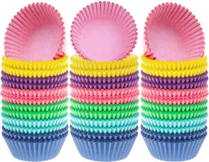 600 Pcs Cupcake Liners Cupcake Wrappers Cupcake Paper Baking Cups for Cake Balls, Muffins, Cupcakes and Candies, Bakeware Colorful Set Utensils